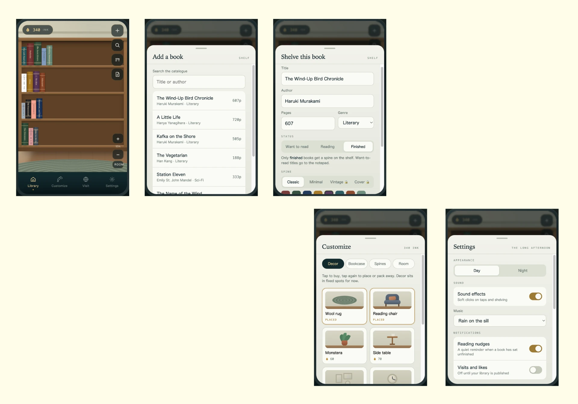 Once Upon a Shelf mobile design